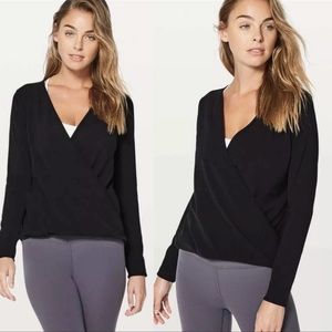 Black lululemon full freedom wrap top